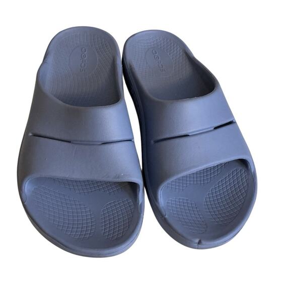 Oofos Ooahh Recovery Slide Sandals Moroccan Blue Womens Sz 7/Men's 5 EUC - Picture 10 of 12
